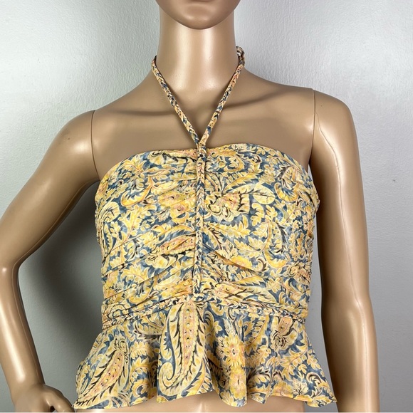 NEW VERONICA BEARD SILK PAISLEY PRINT HALTER TOP - Picture 2 of 11